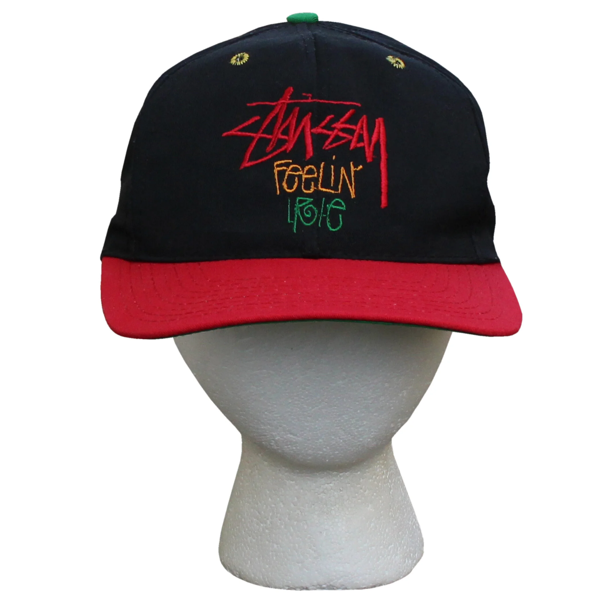 stussy IRIE VIBES ステューシー キャップ レア Vintage Stussy Feelin Irie Two Toned Snapback — RootsBK